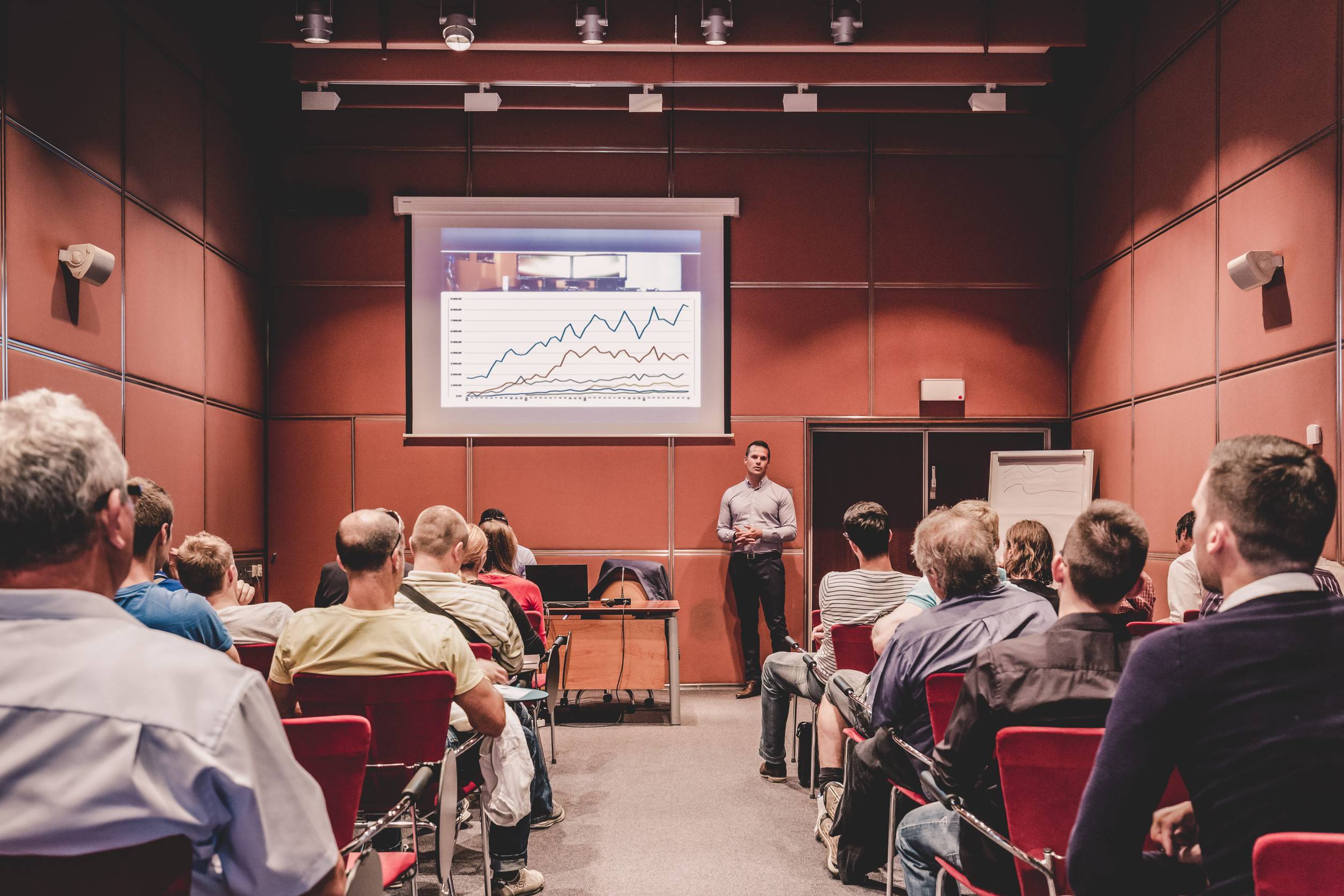 People attending a business conference